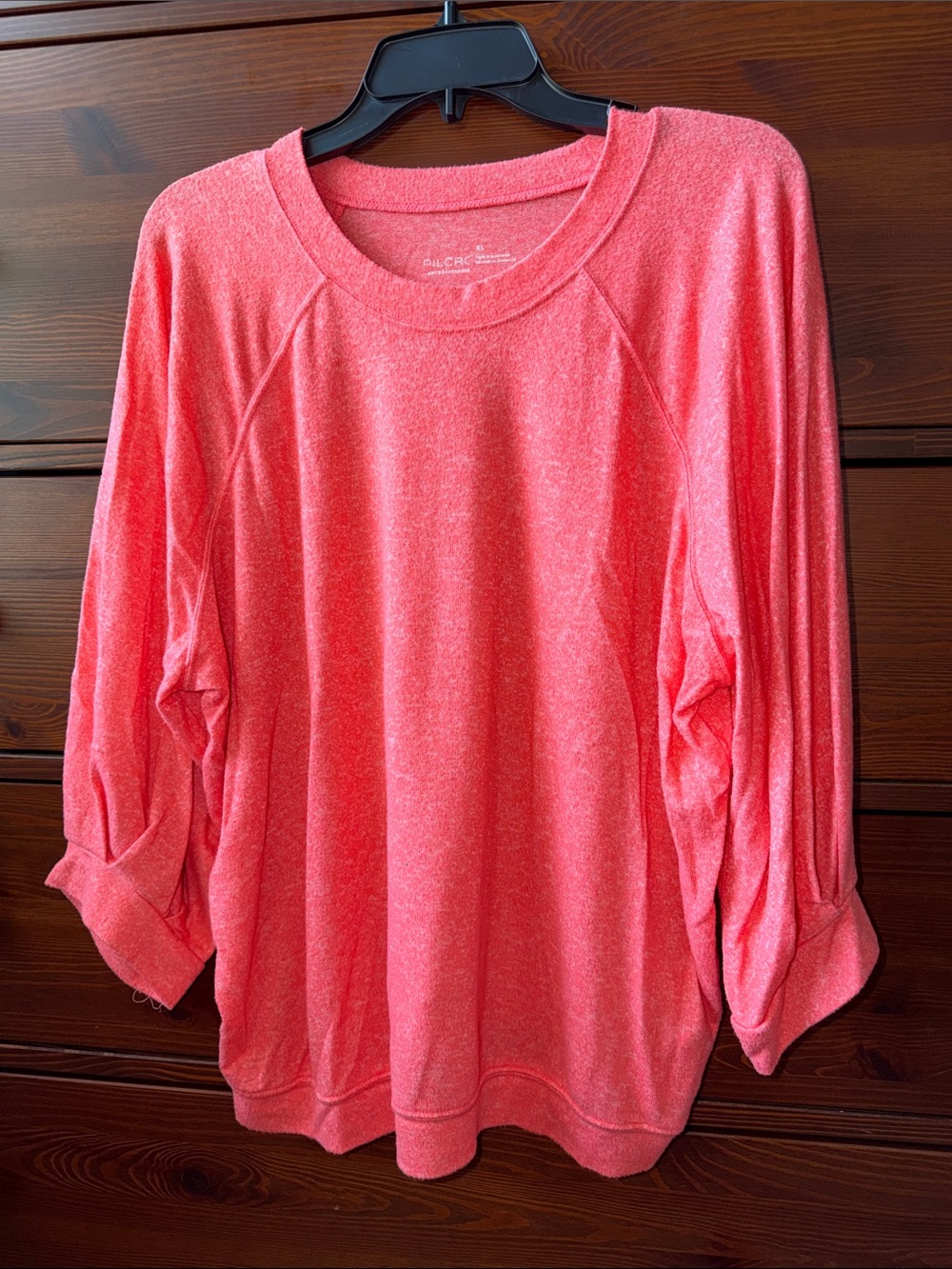 Pilcro Coral Pink Dolman Sleeve Pullover Sweater